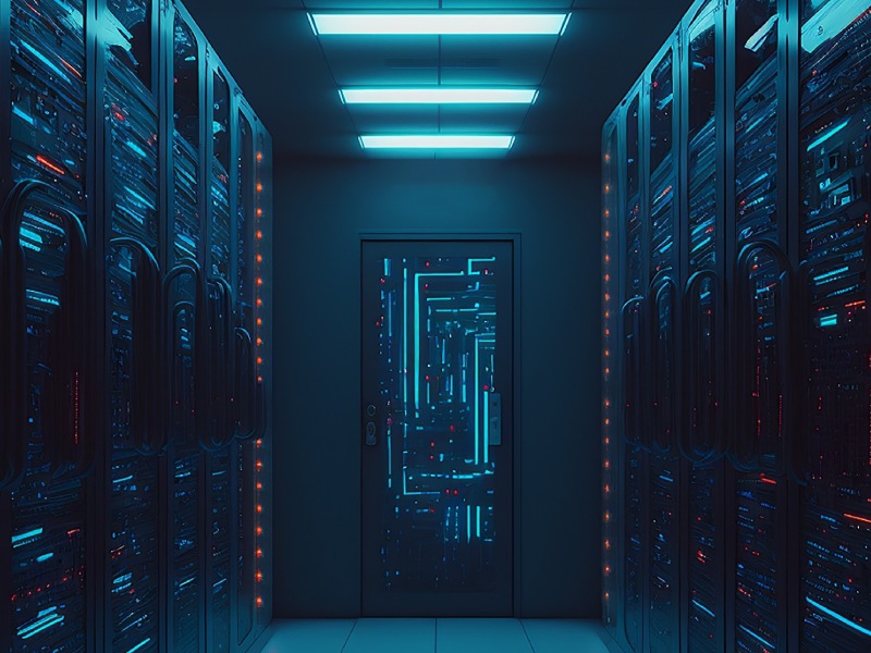 A room full of servers managing the building’s system